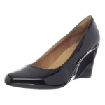 Clarks Indigo系列 女式坡跟鞋 黑色漆皮 美国Amazon价格36.57美元 海淘到手约255RMB