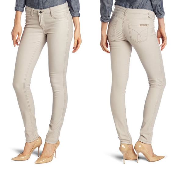 Calvin Klein Jeans女士双面穿紧身牛仔裤