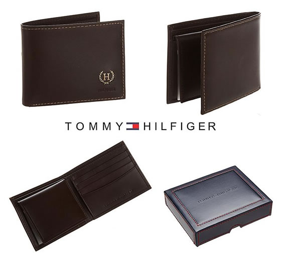 Tommy Hilfiger金H男士真皮钱包