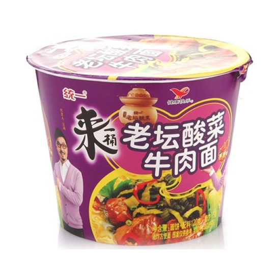 统一来一桶老坛酸菜牛肉面