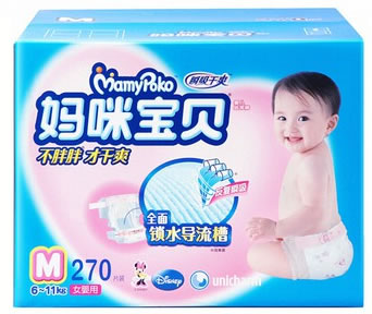 妈咪宝贝瞬吸干爽婴儿纸尿裤