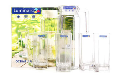 乐美雅八角水壶饮料用具套装