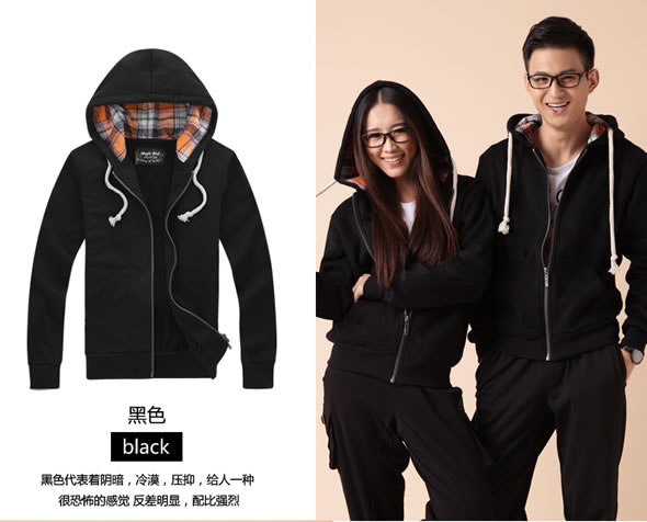 尚二次方情侣韩版棒球服/休闲连帽开衫卫衣