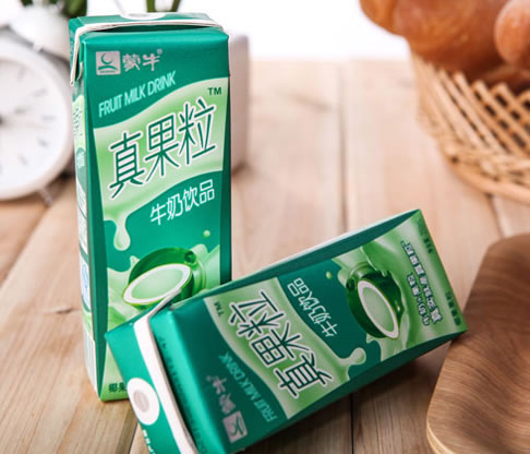 蒙牛椰果味真果粒牛奶