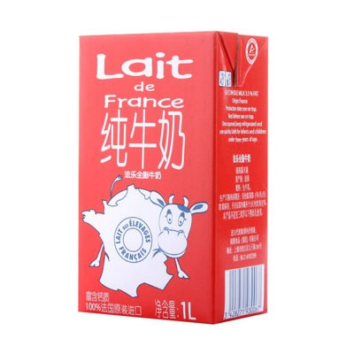 法乐全脂牛奶1L装