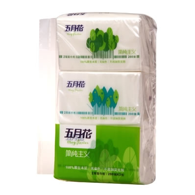 五月花双层抽纸200抽*3包