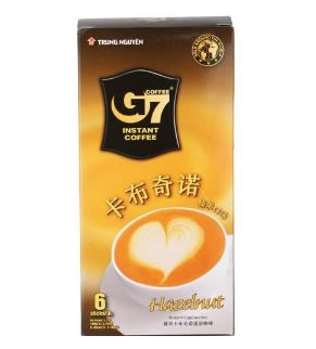 中原G7榛子味卡布奇诺咖啡