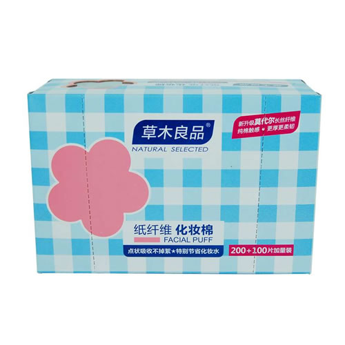 草木良品纸纤维化妆棉300片装