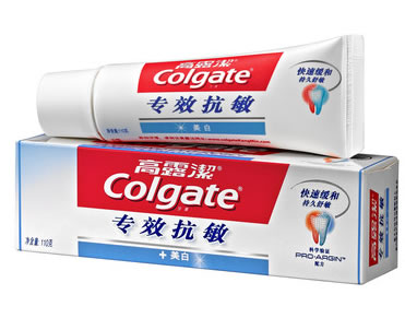 高露洁专效抗敏美白牙膏