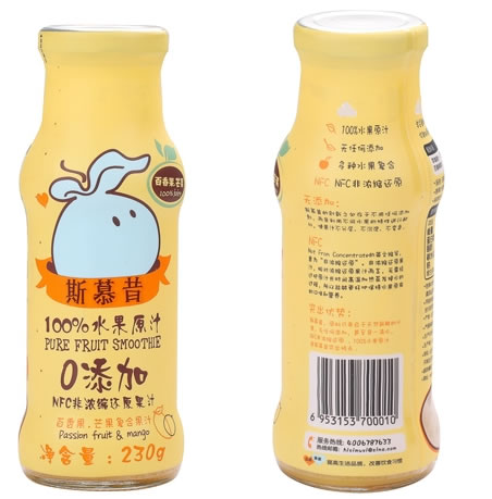 斯慕昔百香果芒果果昔230g*4组