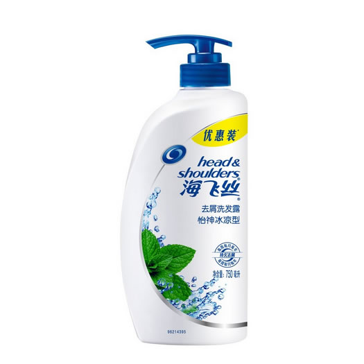 海飞丝怡神冰凉洗发露750ml
