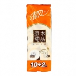 清风 原木纯品卷筒卫生纸 12卷装 苏宁易购价格19.5包邮