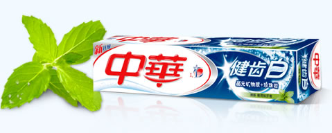 中华健齿白清新薄荷味牙膏