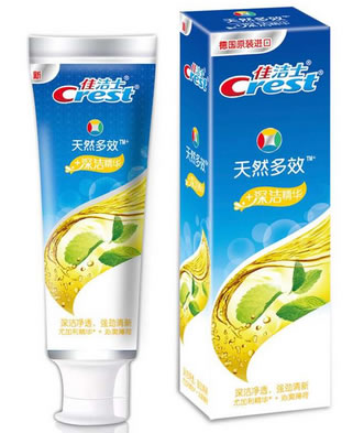 佳洁士天然多效+深洁精华牙膏90g