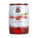 德国 Schmidtbrau莱茵小麦王二次发酵小麦白啤酒 5L 京东商城价格119包邮（买二送一，低至79元/桶）