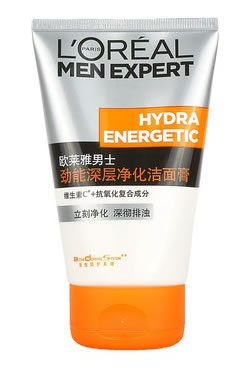 欧莱雅男士劲能深层净化洁面膏100ml