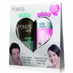 旁氏（POND'S）粉润白皙洁面乳100g+男士净效控油洁面乳100g  亚马逊中国25.1