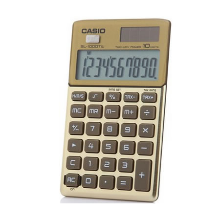 卡西欧SL-1000TW-GD计算器