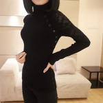 2013秋冬女士套头高领打底针织衫 天猫65包邮
