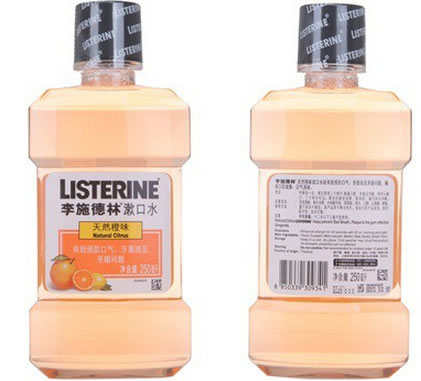 李施德林天然橙味漱口水250ml