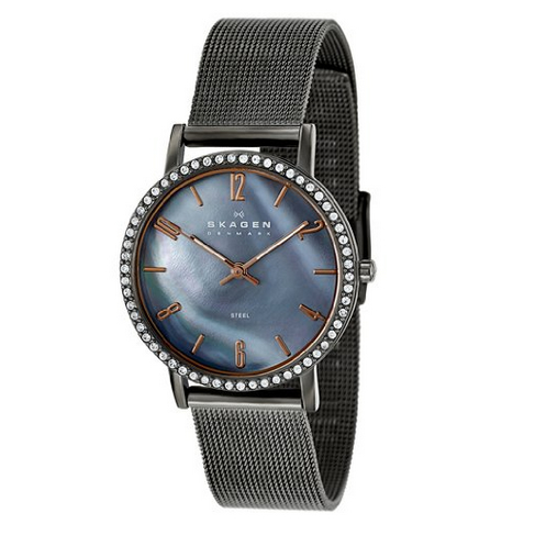 Skagen 922SMMR蓝色表盘不锈钢女士手表