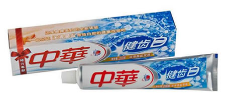 中华健齿白深海晶盐牙膏200g