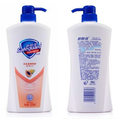 舒肤佳木瓜自然呵护型沐浴露720ml
