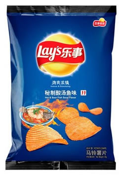乐事薯片酸汤鱼味45g*6袋