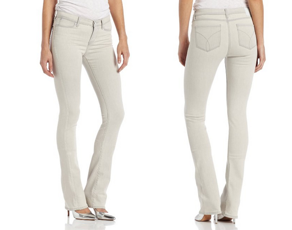 Calvin Klein Jeans女士修身微喇叭牛仔裤
