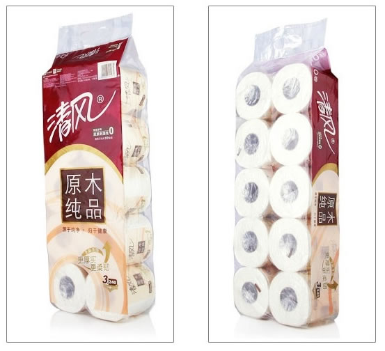 清风原木纯品3层240段卷纸*10卷
