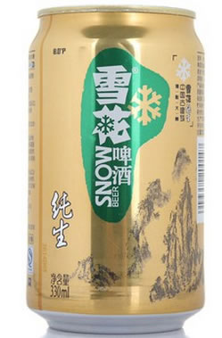 雪花8度纯生330ml*24听整箱装 
