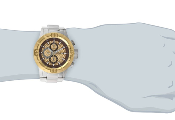 Invicta 12371潜水系列镀金表壳男士腕表