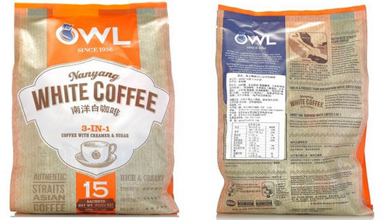 猫头鹰3合1南洋白咖啡 600g 