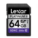 雷克沙 专业系列 200x UHS-I  64G SDXC存储卡 京东商城价格229（279-50）