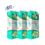 清风  无芯柔软卫生纸卷纸 80g* 10卷*3提  天猫聚划算价格36.9包邮（<span class='ys'>折合12.3元/提</span>）