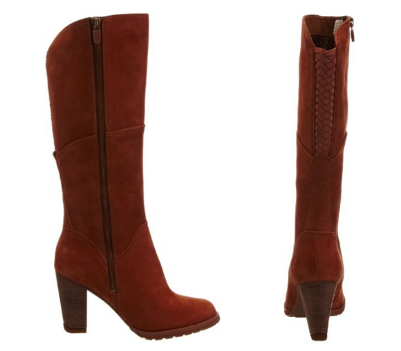 Timberland女士真皮长筒靴