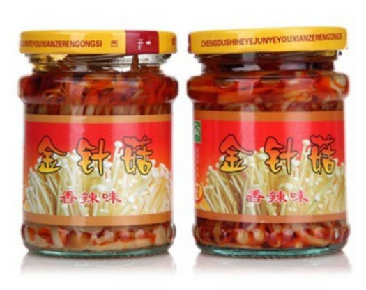 禾野金针菇香辣味175g*12瓶 
