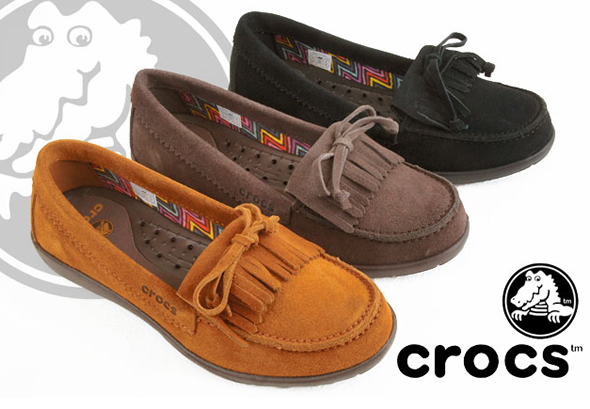 Crocs 14697女士麂皮便鞋