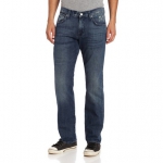 7 For All Mankind 男士水洗磨白直筒牛仔裤 美国Amazon价格64.97美元 海淘到手约448RMB