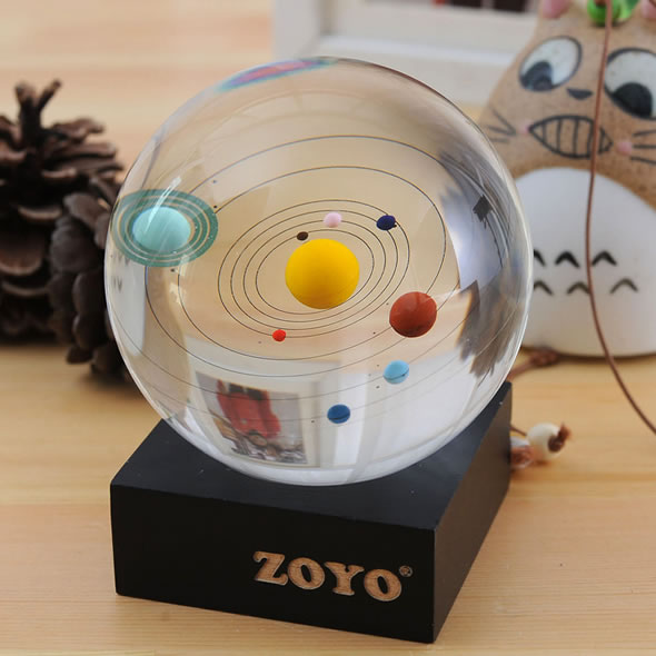 太阳系八大行星水晶球