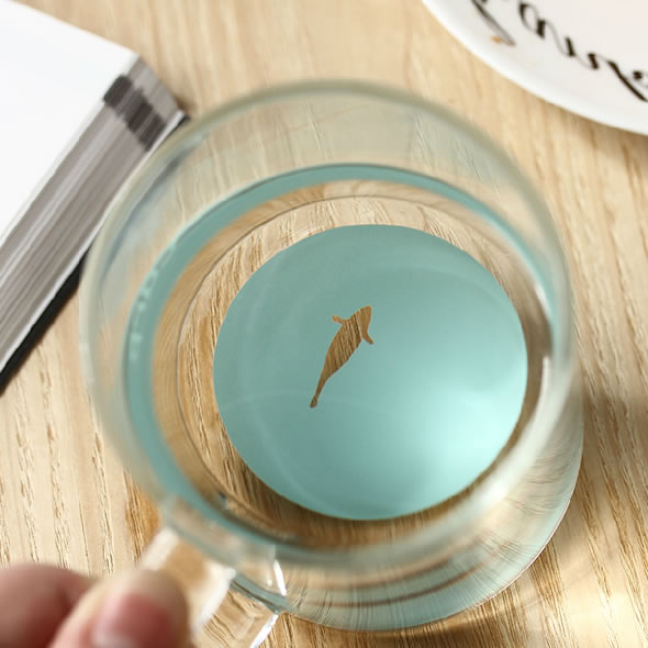 杯底世界玻璃水杯