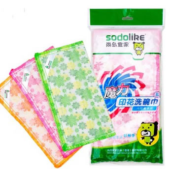 尚岛宜家 七层印花洗碗巾