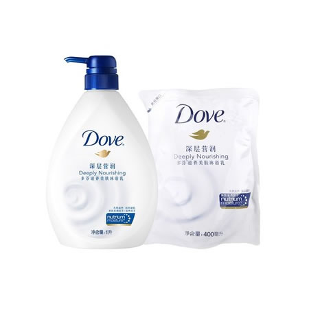 多芬深层营润沐浴乳1000ml+400ml
