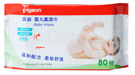  贝亲PL226婴儿柔湿巾80片*3包