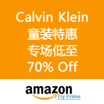 Amazon： Calvin Klein童装特惠 专场低至70% Off