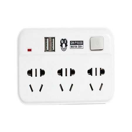 拳王P16USB三位总控电源转换器