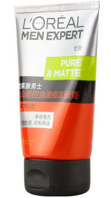 欧莱雅男士火山岩控油清痘洁面膏100ml+50ml 