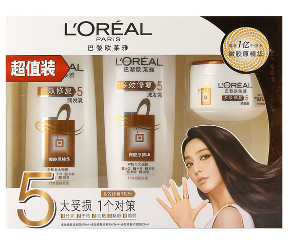 欧莱雅多效修复洗护套装