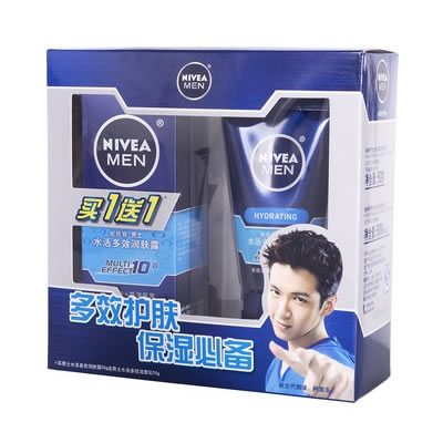 妮维雅 男士水活多效润肤露50g+洁面乳