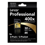 雷克沙 Lexar 400x 专业系列 Class10 SDHC存储卡32G两片装  美国Amazon价格39.99美元 海淘到手约250RMB